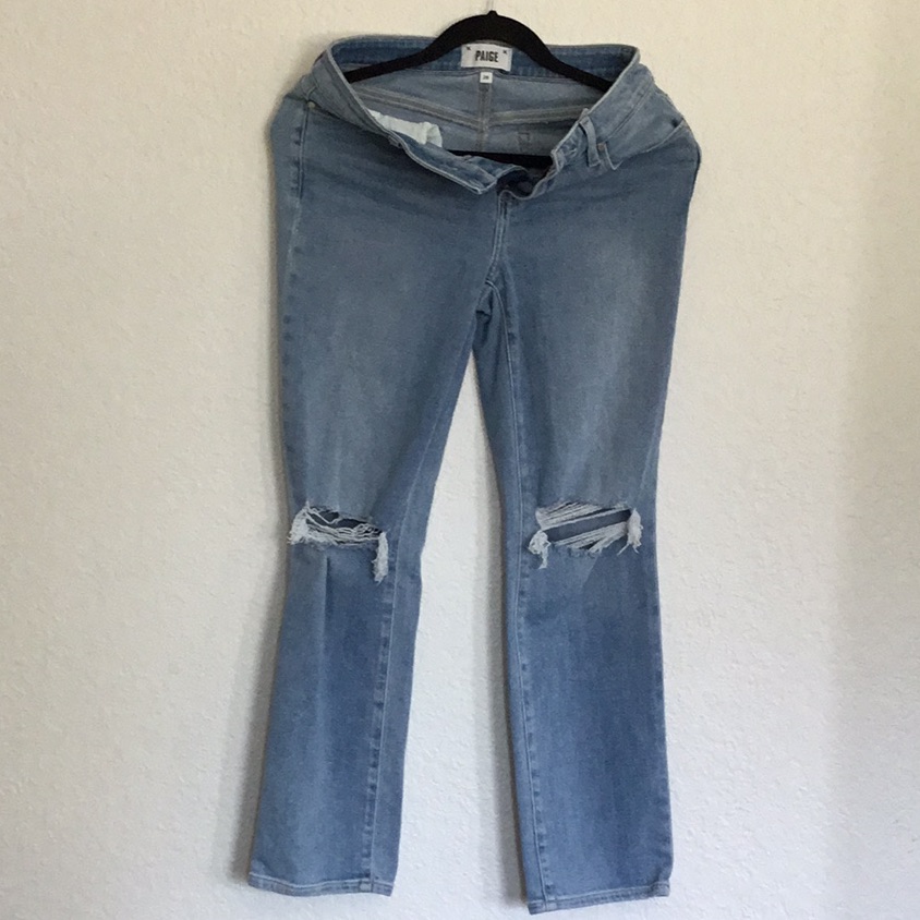 Paige Women's Blue Distressed Jeans